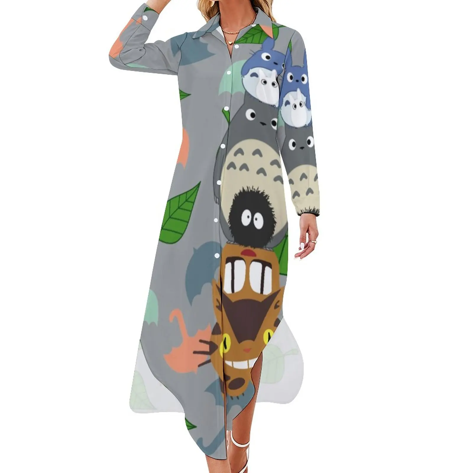 Totem Totoro Chiffon Dress Sexy V Neck Umbrella Leaves Print Modern Dresses Womens Streetwear Casual Dress Birthday Present
Totem Totoro Chiffon Dress Sexy V Neck Umbrella Leaves Print Modern Dresses Womens Streetwear Casual Dress Birthday Present