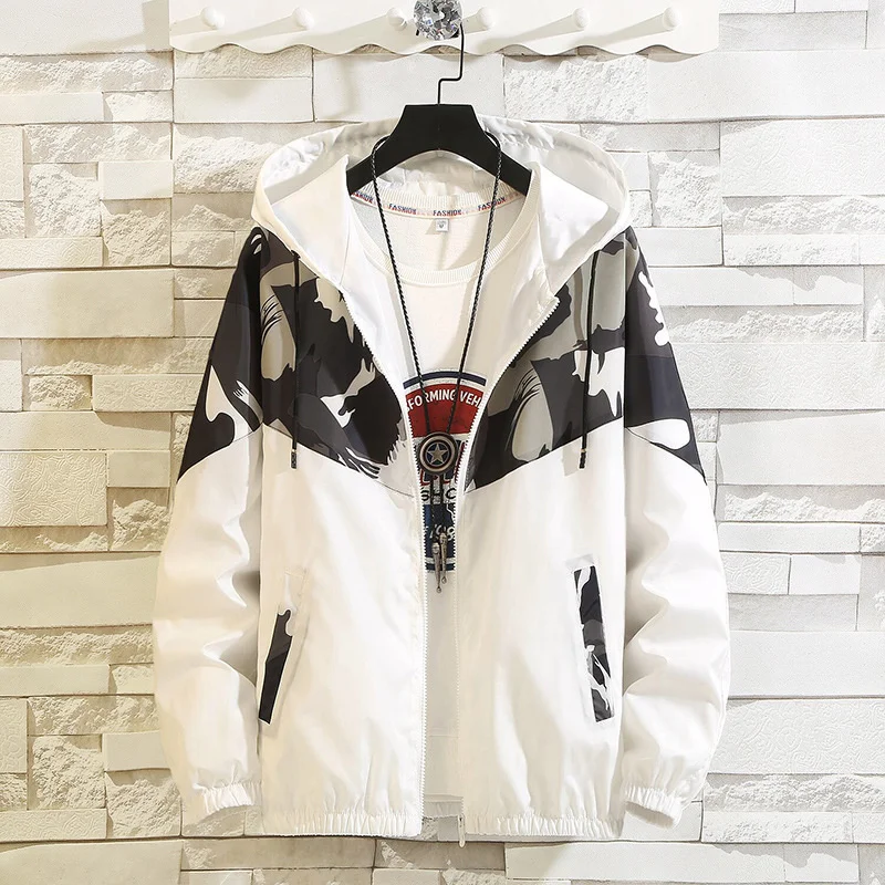Куртка мужская камуфляжная с капюшоном, ветровка с принтом в стиле пэчворк, повседневная Дизайнерская куртка, осенняя цветная блочная одеж... 
Куртка мужская камуфляжная с капюшоном, ветровка с принтом в стиле пэчворк, повседневная Дизайнерская куртка, осенняя цветная блочная одеж...