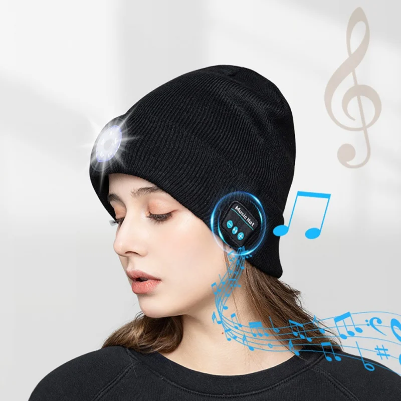Cycling LED Lighting Bluetooth Cap Winter Knitted LED Hat For Men Women Handfree Music Headphone Hat Bicycle Camping Hiking Hats 
Cycling LED Lighting Bluetooth Cap Winter Knitted LED Hat For Men Women Handfree Music Headphone Hat Bicycle Camping Hiking Hats