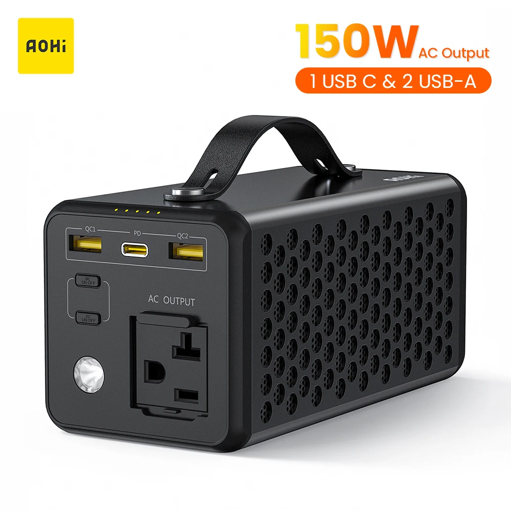 AOHI Portable Power Station 96Wh Backup Lithium Battery 26800mAh Power Supply with 150W AC Outlet for Travel Camping Emergency
AOHI Portable Power Station 96Wh Backup Lithium Battery 26800mAh Power Supply with 150W AC Outlet for Travel Camping Emergency