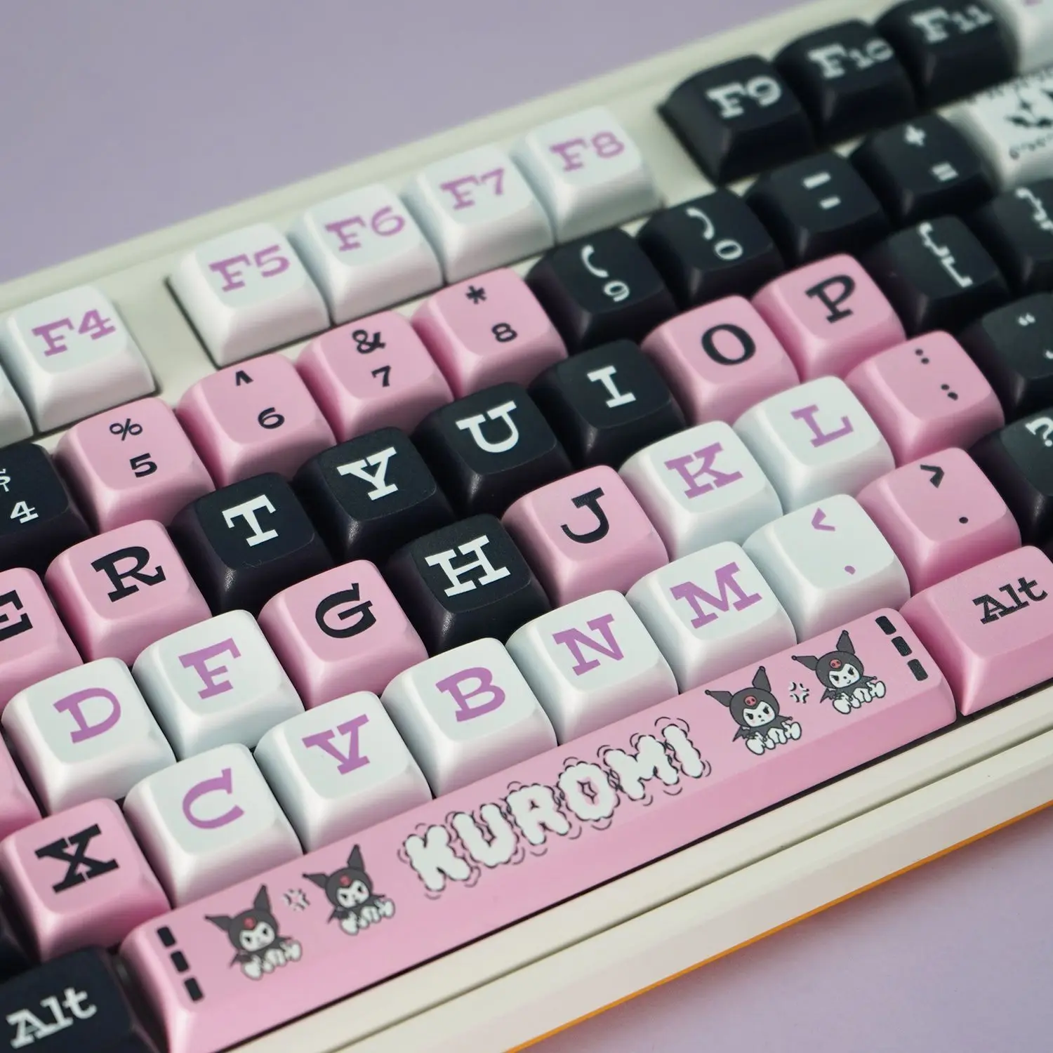 

127 клавиш Kuromid Keycaps граффити черный розовый XDA профиль PBT Материал сублимационный процесс для Keycap механическая клавиатура