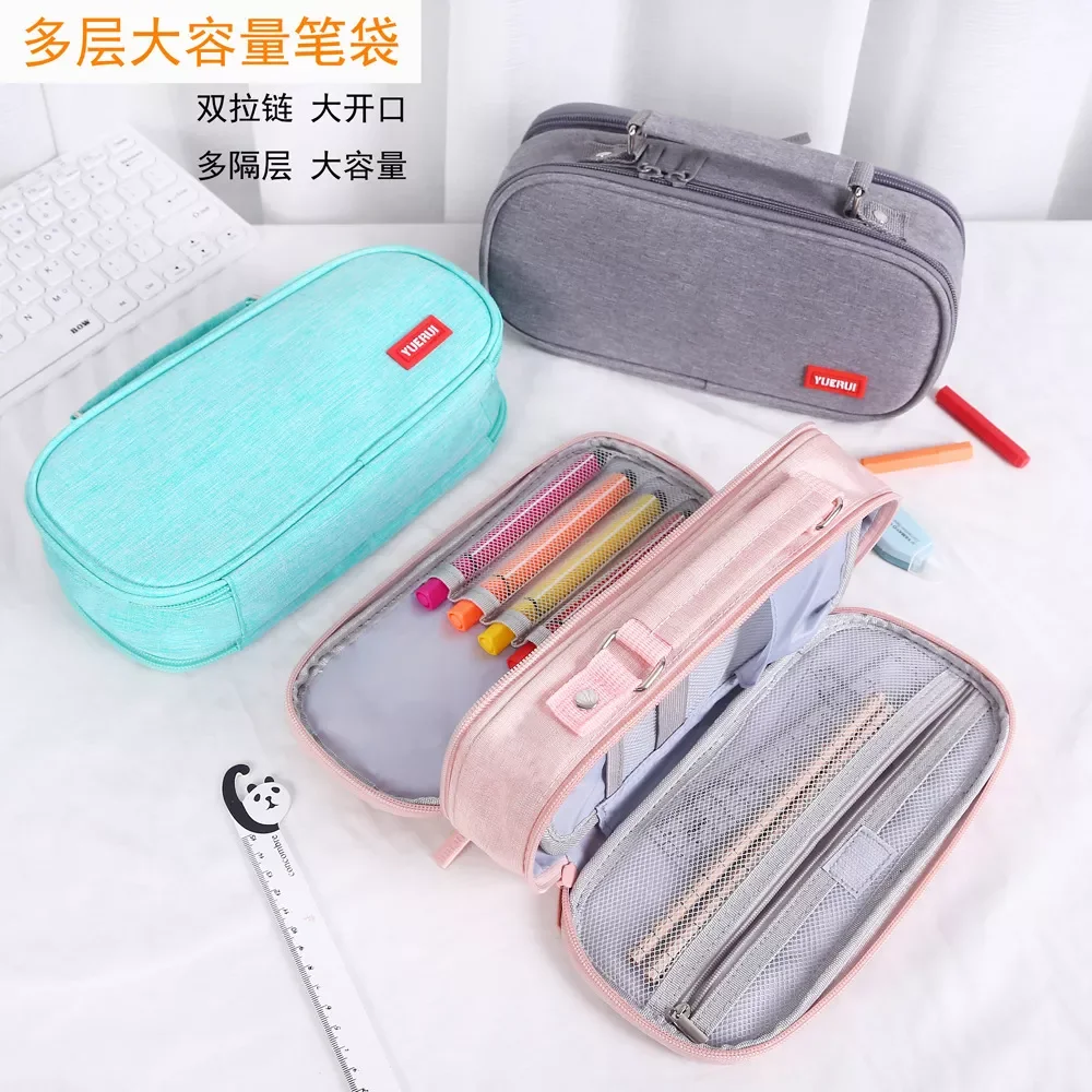 Large-capacity Canvas Pencil Bag Portable Multi-function Pencil Case Double Zipper Multi-layer Student Stationery Storage Bag
Large-capacity Canvas Pencil Bag Portable Multi-function Pencil Case Double Zipper Multi-layer Student Stationery Storage Bag