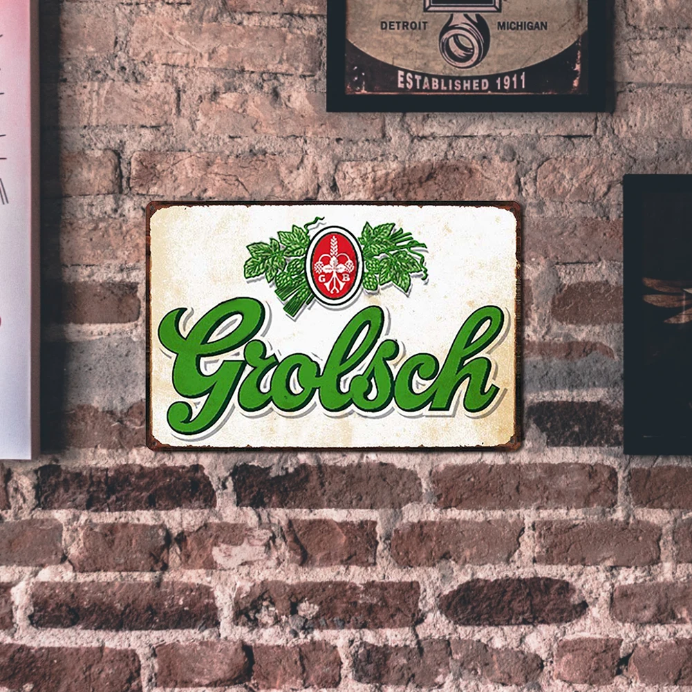 Grolsch Beer Sheet Plaque Metal Drawing Wall Arts Iron Painting Living Room Home Club Shop Poster Sign Decorations
Grolsch Beer Sheet Plaque Metal Drawing Wall Arts Iron Painting Living Room Home Club Shop Poster Sign Decorations