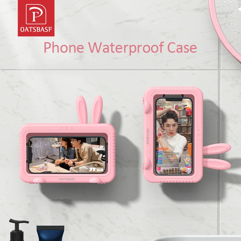 Oatsbasf Cute Bunny Phone Holder Waterproof Bathroom Phone Case Box Shower Watching Stand Full Covered Wall Mounted Case Holder
Oatsbasf Cute Bunny Phone Holder Waterproof Bathroom Phone Case Box Shower Watching Stand Full Covered Wall Mounted Case Holder