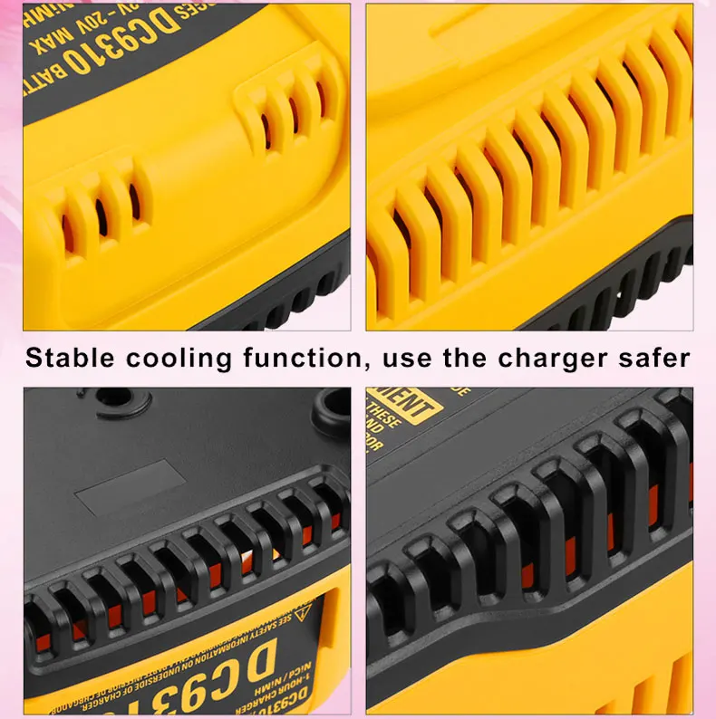 DC9310 2A 7.2V-18V Ni-CD Ni-MH Replacement Charger for DeWalt DC9096 DE9057 DE9095 DE9075 7.2V 9.6V 12V 14.4V 18V Batteries
DC9310 2A 7.2V-18V Ni-CD Ni-MH Replacement Charger for DeWalt DC9096 DE9057 DE9095 DE9075 7.2V 9.6V 12V 14.4V 18V Batteries