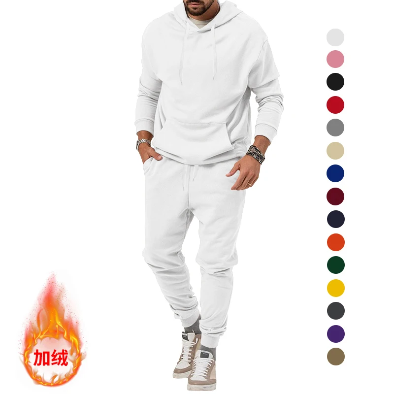 2023 Plusal sweater men's hooded autumn and winter new loose solid color large size long trousers casual set
2023 Plusal sweater men's hooded autumn and winter new loose solid color large size long trousers casual set