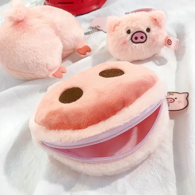 Cartoon Mini Pig Nostril Pig Plush Butt Coin Purse Plush Cute Cartoon Piggy Snout Coin Purse Card for outdoor birthday gifts,
Cartoon Mini Pig Nostril Pig Plush Butt Coin Purse Plush Cute Cartoon Piggy Snout Coin Purse Card for outdoor birthday gifts,