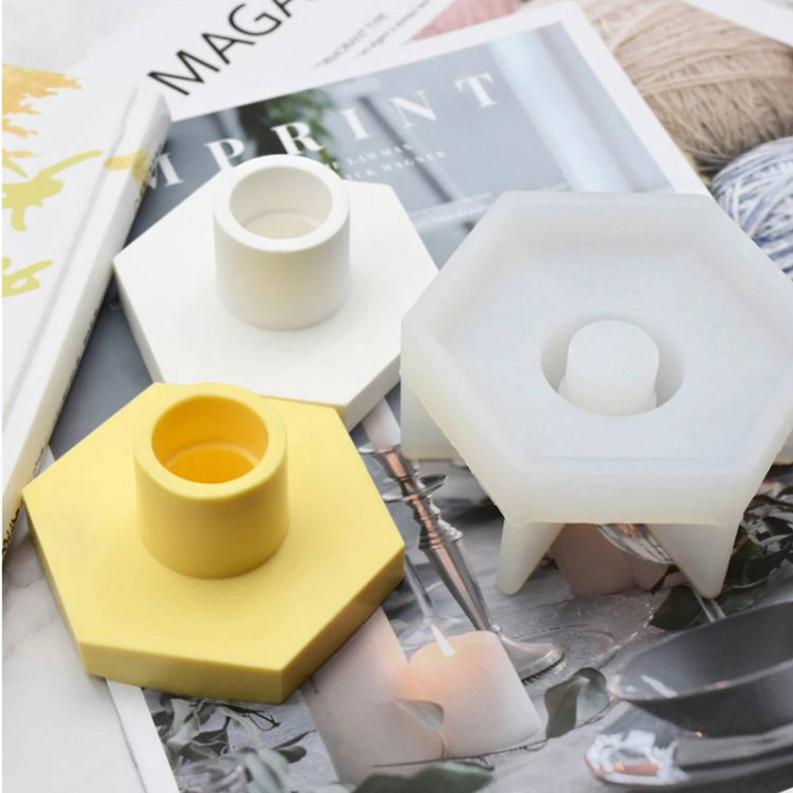 Hexagon Candle Holder Mould Homemade Concrete Gypsum Candle Container Mold Candlestick Casting Silicone Mould Home Decoration
Hexagon Candle Holder Mould Homemade Concrete Gypsum Candle Container Mold Candlestick Casting Silicone Mould Home Decoration