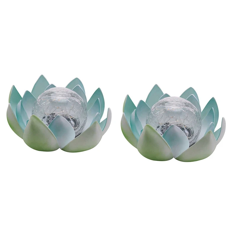 2X Garden Solar Light Blue Lotus Flower Light For Garden Decoration Waterproof Solar Amber Cracked Glass Ball Light
2X Garden Solar Light Blue Lotus Flower Light For Garden Decoration Waterproof Solar Amber Cracked Glass Ball Light