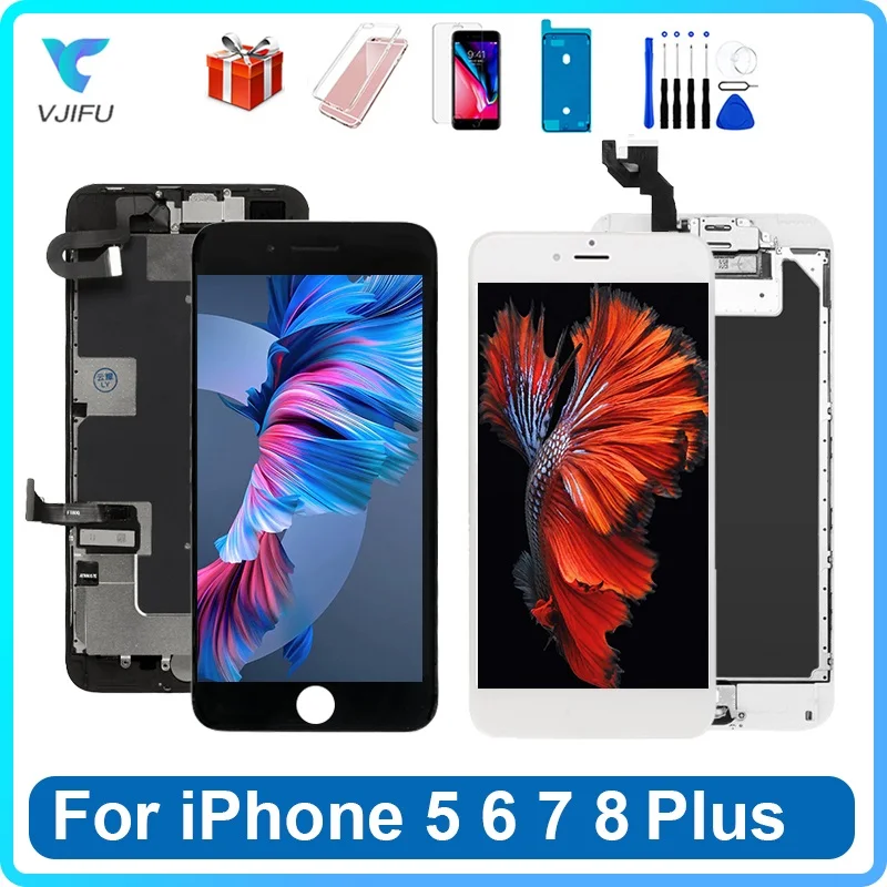 AAA +++ полный комплект ЖК-дисплей для iPhone 5 6 6S 7 8 Plus Полный сенсорный экран Замена