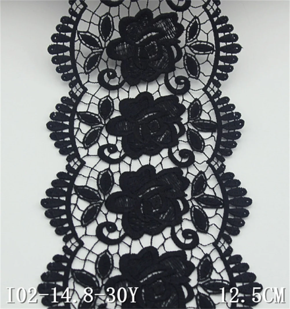 Black Rose Water Soluble Embroidery Lace Width 12cm Home Soft Decoration Diy Female Lace Accessories
Black Rose Water Soluble Embroidery Lace Width 12cm Home Soft Decoration Diy Female Lace Accessories