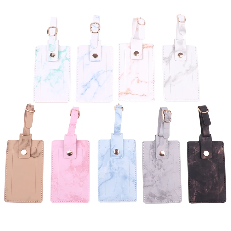 Marble Grain PU Leather Luggage Tag Label Bag Lover Couples Handbag Portable Travel Suitcase Name ID Address Tags Holder
Marble Grain PU Leather Luggage Tag Label Bag Lover Couples Handbag Portable Travel Suitcase Name ID Address Tags Holder