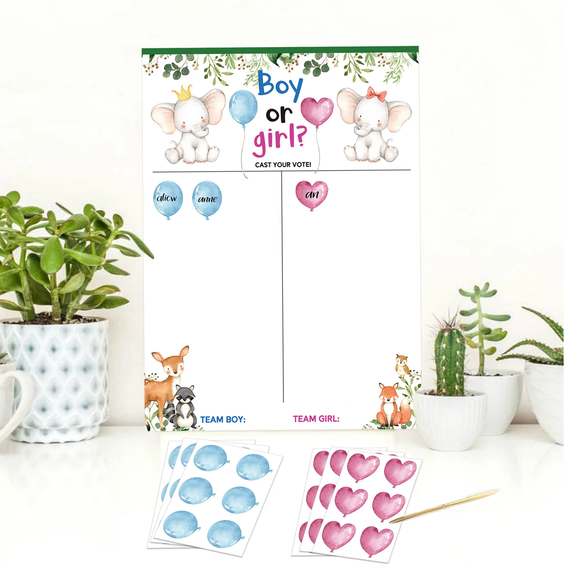 Baby Gender Reveal Ideas Game 36pcs Stickers Voting Boy or Girl Gender Reveal Party Supplies Baby Shower Decorations
Baby Gender Reveal Ideas Game 36pcs Stickers Voting Boy or Girl Gender Reveal Party Supplies Baby Shower Decorations
