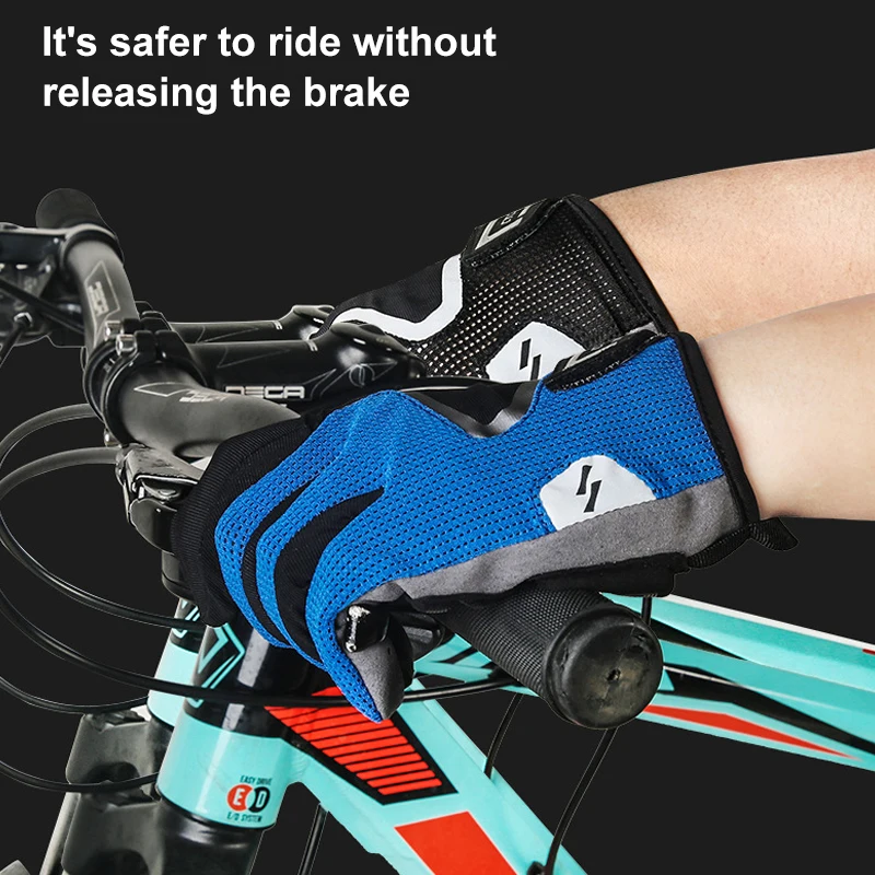 

Летние велосипедные перчатки с пальцами, велосипедные перчатки с сенсорным экраном, впитывающие пот, для езды на велосипеде в стиле унисекс, наружный спортивный защитник
