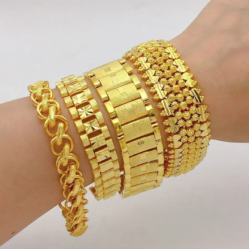 UMQ Men And Women Lovers Imitation Pure 100% 24k Real 999 Gold Bracelet Men's Wide Face Domineering Jewelry Boss Chain Not Fade
UMQ Men And Women Lovers Imitation Pure 100% 24k Real 999 Gold Bracelet Men's Wide Face Domineering Jewelry Boss Chain Not Fade