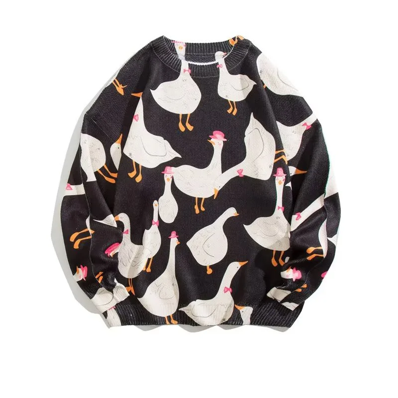 Мужской свитер на осень и зиму, модный мужской пуловер в стиле араюку, свитер с мультяшным рисунком, мужские повседневные трендовые свитера с круглым вырезом для мужчин
Мужской свитер на осень и зиму, модный мужской пуловер в стиле араюку, свитер с мультяшным рисунком, мужские повседневные трендовые свитера с круглым вырезом для мужчин