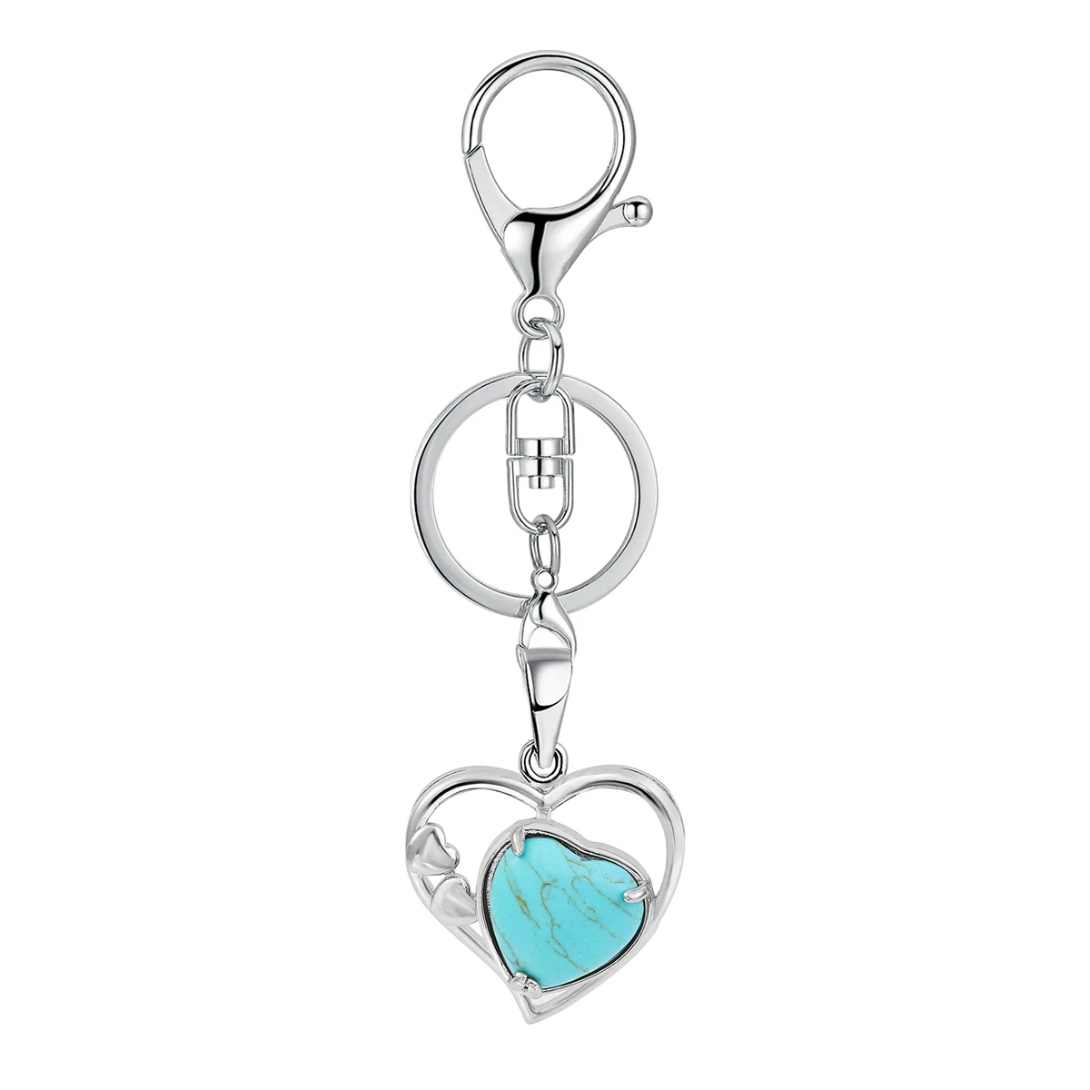 JOYA GIFT Turquoise Heart Keychain for Women Forever Gemstone Pendant KeyRing Chain Jewelry Valentine's Day Anniversary
JOYA GIFT Turquoise Heart Keychain for Women Forever Gemstone Pendant KeyRing Chain Jewelry Valentine's Day Anniversary