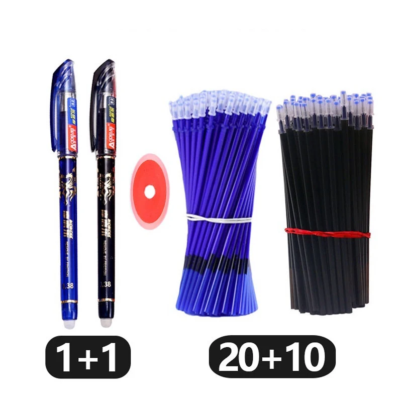 34pcs/Set Of Erasable Pen Gel Pens 0.5mm Blue/Black/Red Ink Refills Washable School Writing Office Kawaii Stationery Gel Pens
34pcs/Set Of Erasable Pen Gel Pens 0.5mm Blue/Black/Red Ink Refills Washable School Writing Office Kawaii Stationery Gel Pens