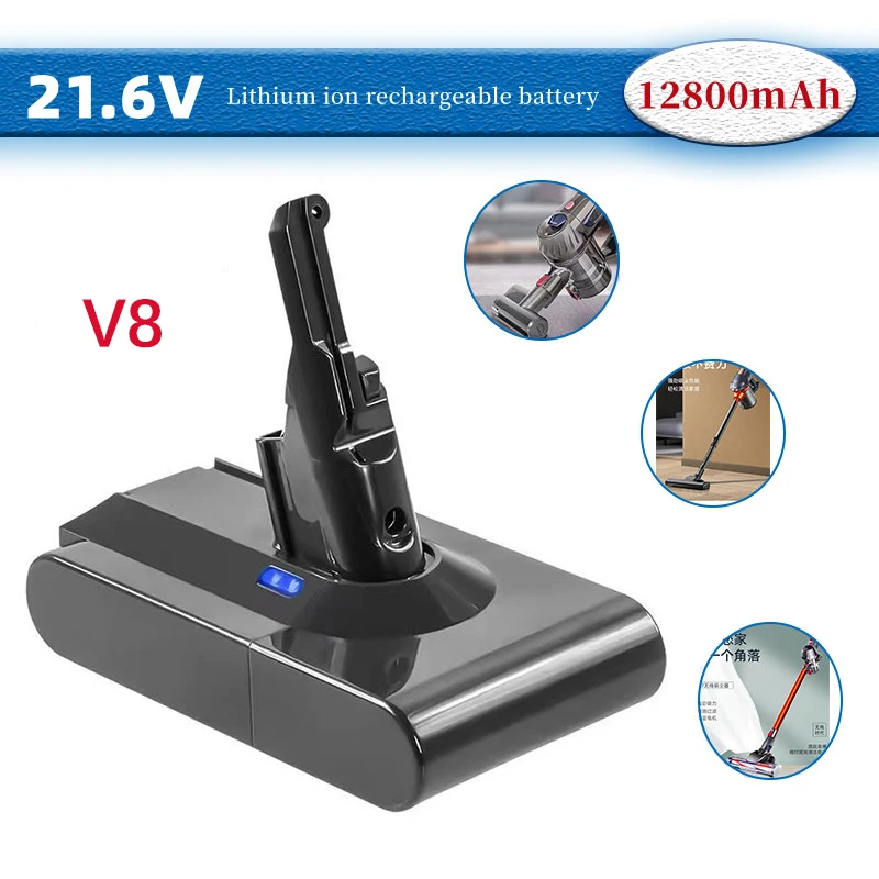 New battery 6800/12800/38000mAh 21.6V, suitable forDyson V8 series Absolute li-ion SV10 vacuum cleaner Rechargeable battery L70
New battery 6800/12800/38000mAh 21.6V, suitable forDyson V8 series Absolute li-ion SV10 vacuum cleaner Rechargeable battery L70