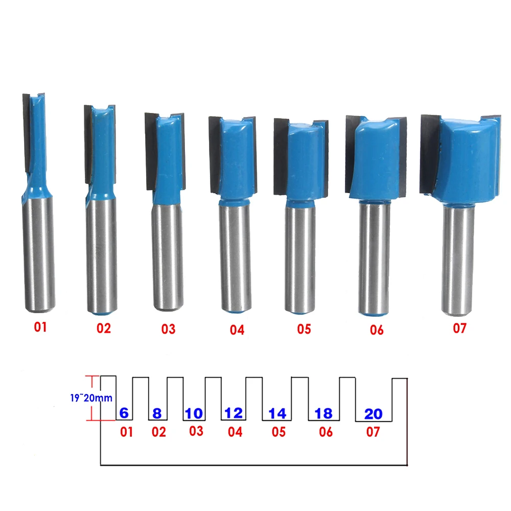 8mm Shank Straight Router Bit Set Milling Trimmer Cutter Woodworking Router 6/8/10/12/14/18/20mm Cutting Diameter
8mm Shank Straight Router Bit Set Milling Trimmer Cutter Woodworking Router 6/8/10/12/14/18/20mm Cutting Diameter