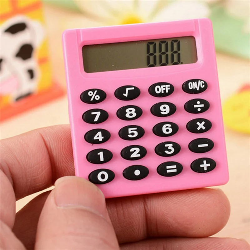 

Cartoon Pocket Mini Calculator Handheld Pocket Type Coin Batteries Calculator Carry Extras Calculadoras School Office Calculator