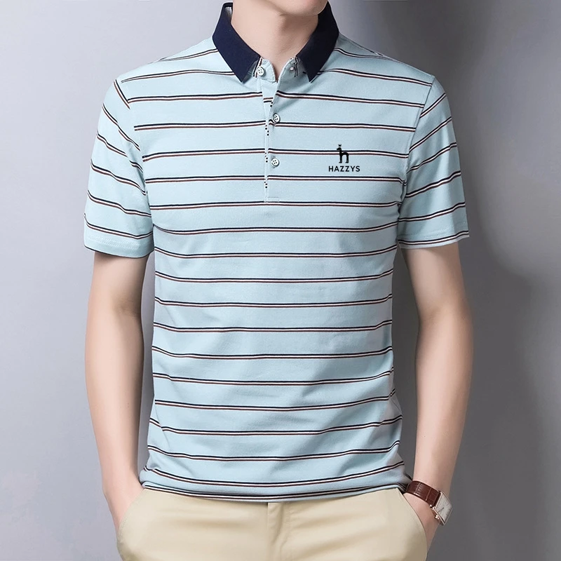 Casual Men's Polo Shirt Golf Short Sleeve T-shirt Men's Lapel Men's Embroidered Logo Polo Shirt Men's Business Striped T-shirt
Casual Men's Polo Shirt Golf Short Sleeve T-shirt Men's Lapel Men's Embroidered Logo Polo Shirt Men's Business Striped T-shirt