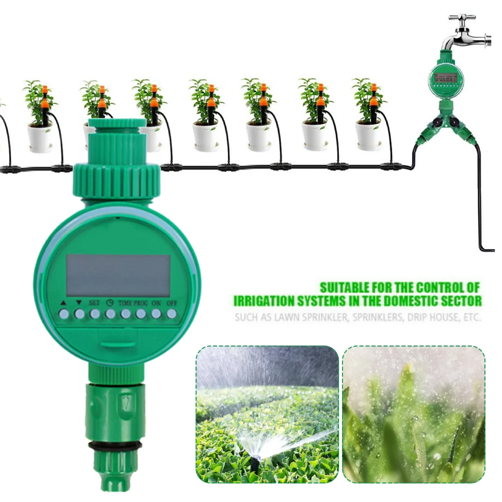 Electronic water timer with Lcd Display garden timer Automatic Irrigation Controller 0-40℃ smart watering for greenhouse
Electronic water timer with Lcd Display garden timer Automatic Irrigation Controller 0-40℃ smart watering for greenhouse
