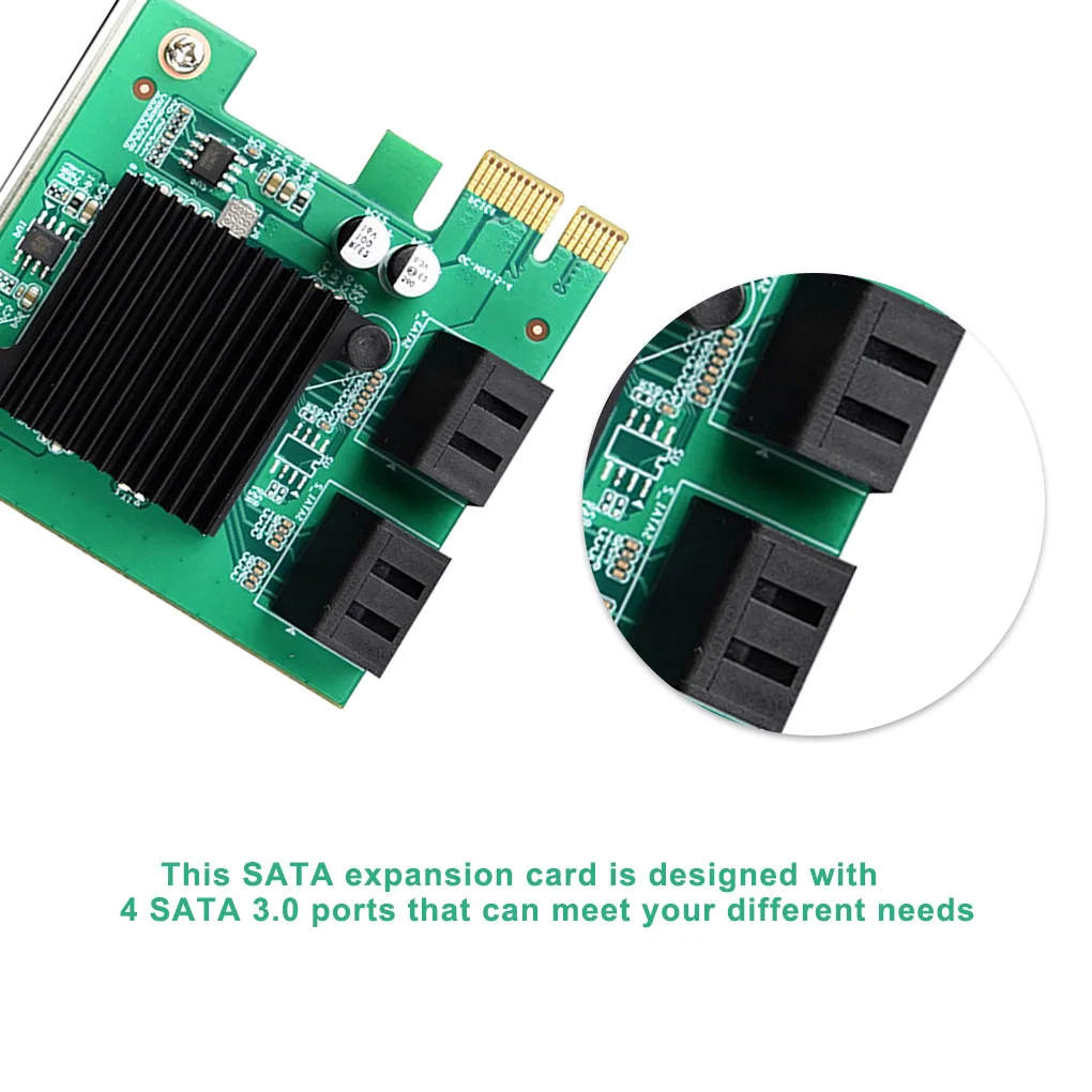 4 Port SATA 3.0 Expansion Card PCI-E Adapter Board PCI-E to SATA Extender Computer Accessory for SSD IPFS BTC Mining
4 Port SATA 3.0 Expansion Card PCI-E Adapter Board PCI-E to SATA Extender Computer Accessory for SSD IPFS BTC Mining