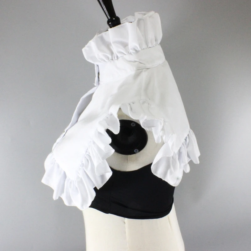 Women Vintage Ruffled High Neck Fake Collar Dickey Buttons Detachable Half Shirt
Women Vintage Ruffled High Neck Fake Collar Dickey Buttons Detachable Half Shirt