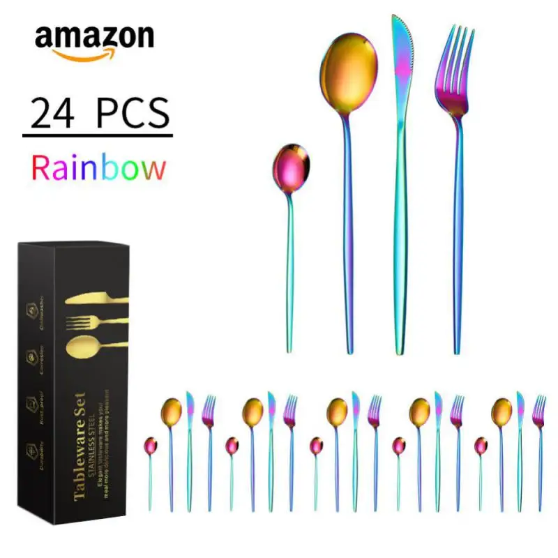 Набор столовых приборов из нержавеющей стали, 11 цветов
Набор столовых приборов из нержавеющей стали, 11 цветов