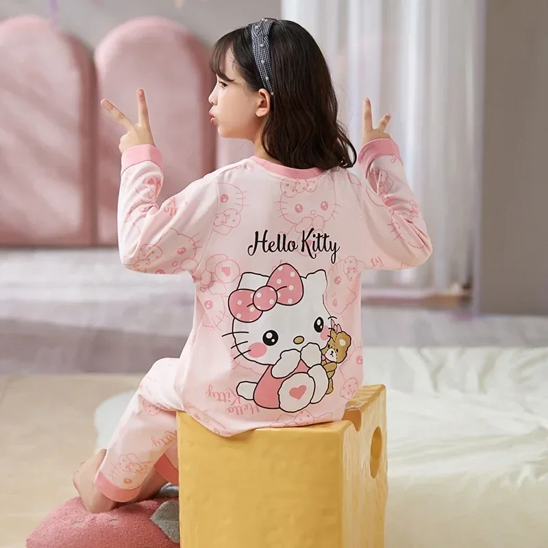 Sanrio Kawaii Children's Pajamas HelloKitty Kuromi Cinnamoroll Anime Cartoon Spring and Autumn Cotton Loungewear Birthday Gift
Sanrio Kawaii Children's Pajamas HelloKitty Kuromi Cinnamoroll Anime Cartoon Spring and Autumn Cotton Loungewear Birthday Gift