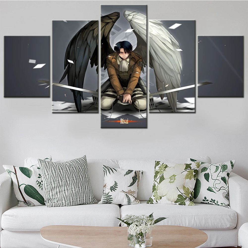 Canvas 5 Panel Wall Art Anime Attack on Titan Canvas Pictures Childs Room Bedroom Decor HD Prints Cartoon Painting Home Posters
Canvas 5 Panel Wall Art Anime Attack on Titan Canvas Pictures Childs Room Bedroom Decor HD Prints Cartoon Painting Home Posters