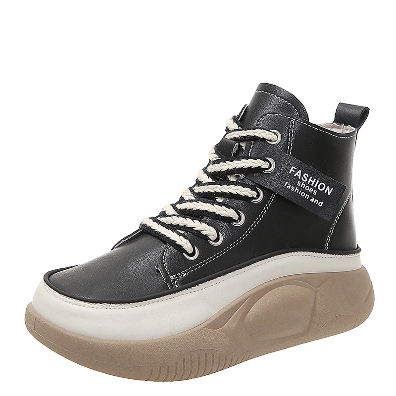 Модная спортивная обувь с высоким верхом, женские кроссовки на шнуровке и толстой подошве, женская обувь для бега, бесплатная доставка 
Модная спортивная обувь с высоким верхом, женские кроссовки на шнуровке и толстой подошве, женская обувь для бега, бесплатная доставка