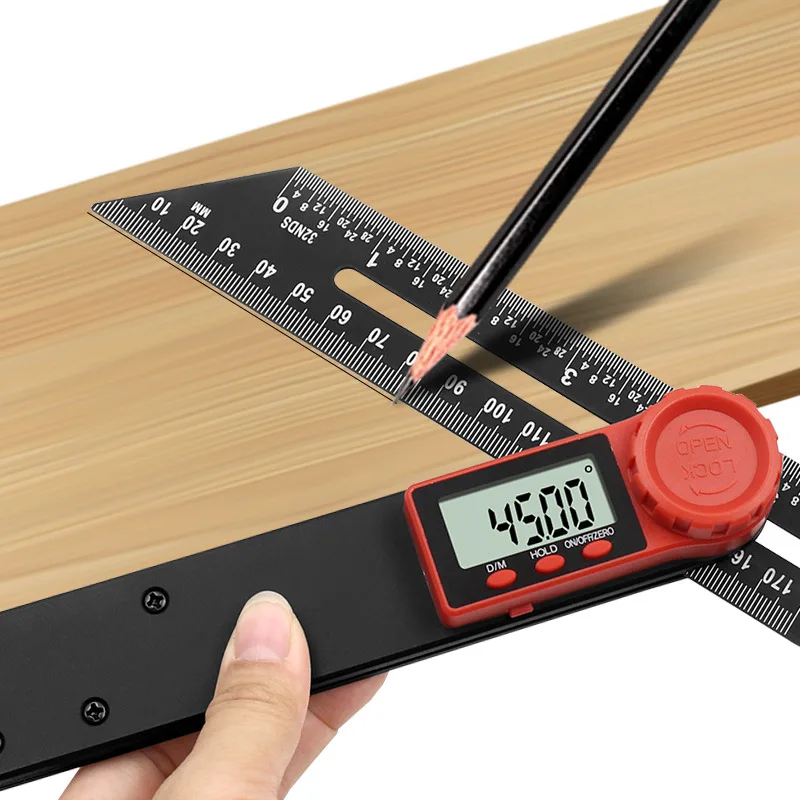 Angle measuring ruler digital display angle ruler level ruler straight ruler woodworking angle ruler digital caliper line ruler
Angle measuring ruler digital display angle ruler level ruler straight ruler woodworking angle ruler digital caliper line ruler
