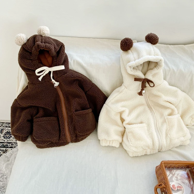 Kids Clothes Girls Polar Fleece Coats Autumn Winter Solid Cute Boy Hooded Jacket for Babies Cotton Fashion Children's Clothing
Kids Clothes Girls Polar Fleece Coats Autumn Winter Solid Cute Boy Hooded Jacket for Babies Cotton Fashion Children's Clothing