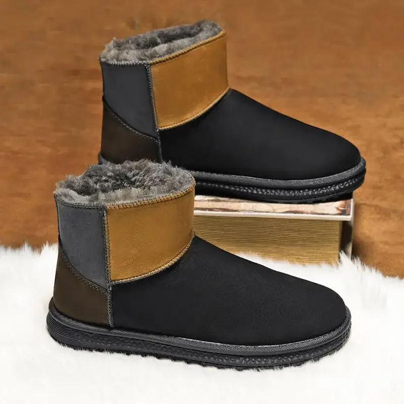 

Мужские зимние ботинки на флисовой подкладке, теплые ботинки с хлопковой подкладкой для северо-восточной погоды, новинка 2023