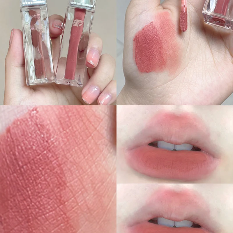 Глянцевый блеск для губ Ice Cube, бархатная Матовая жидкая губная помада, простой в использовании, розовый цвет, стойкий макияж, сексуальная женская губная помада 
Глянцевый блеск для губ Ice Cube, бархатная Матовая жидкая губная помада, простой в использовании, розовый цвет, стойкий макияж, сексуальная женская губная помада