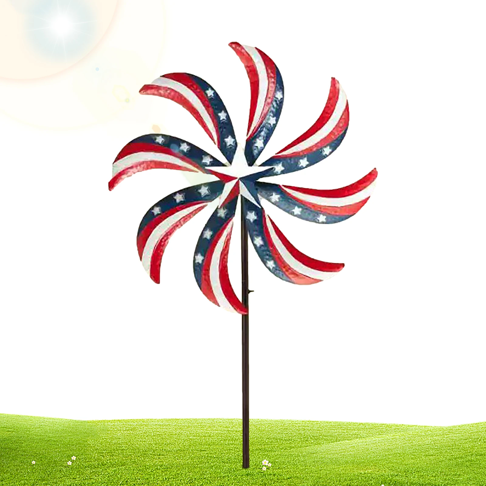 Patriotic Metal Wind Spinner 11.8 X 37.4 Inch Patriotic Garden Decor Pinwheel With Stars And Stripes Decoration For 4th Of July
Patriotic Metal Wind Spinner 11.8 X 37.4 Inch Patriotic Garden Decor Pinwheel With Stars And Stripes Decoration For 4th Of July