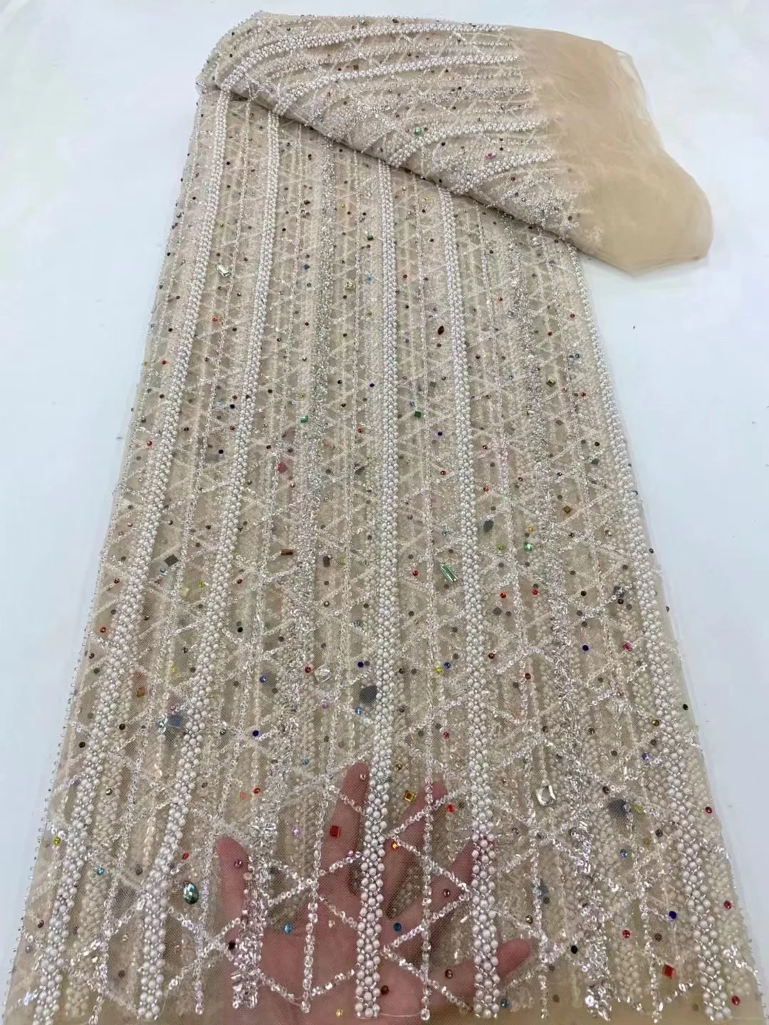 Sequins Geometry Tulle Lace Green African Sequence Lace Fabric with Beads High Quality Nigerian French Mesh Net Lace Fabric
Sequins Geometry Tulle Lace Green African Sequence Lace Fabric with Beads High Quality Nigerian French Mesh Net Lace Fabric