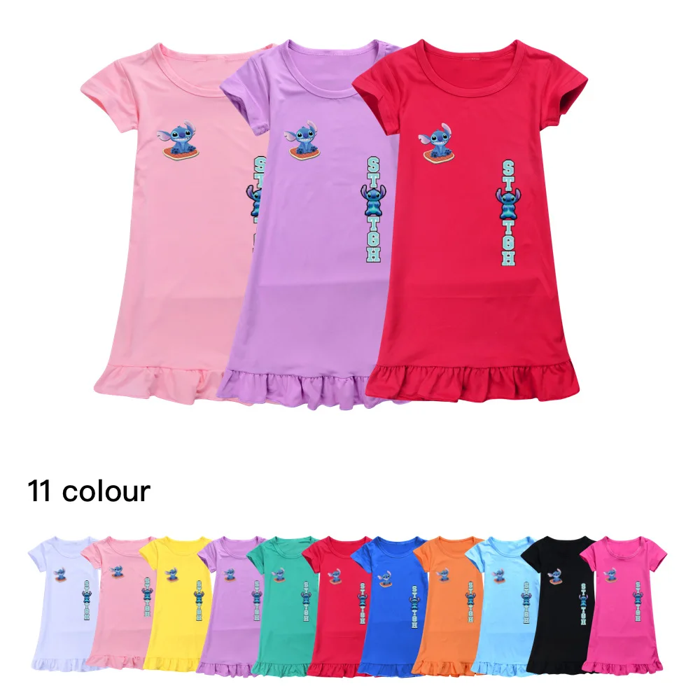 2022 New Disney Stitch Summer Girls Refreshing and Cute Dress Ice Silk Nightdress Homewear 2-12 Years Old
2022 New Disney Stitch Summer Girls Refreshing and Cute Dress Ice Silk Nightdress Homewear 2-12 Years Old