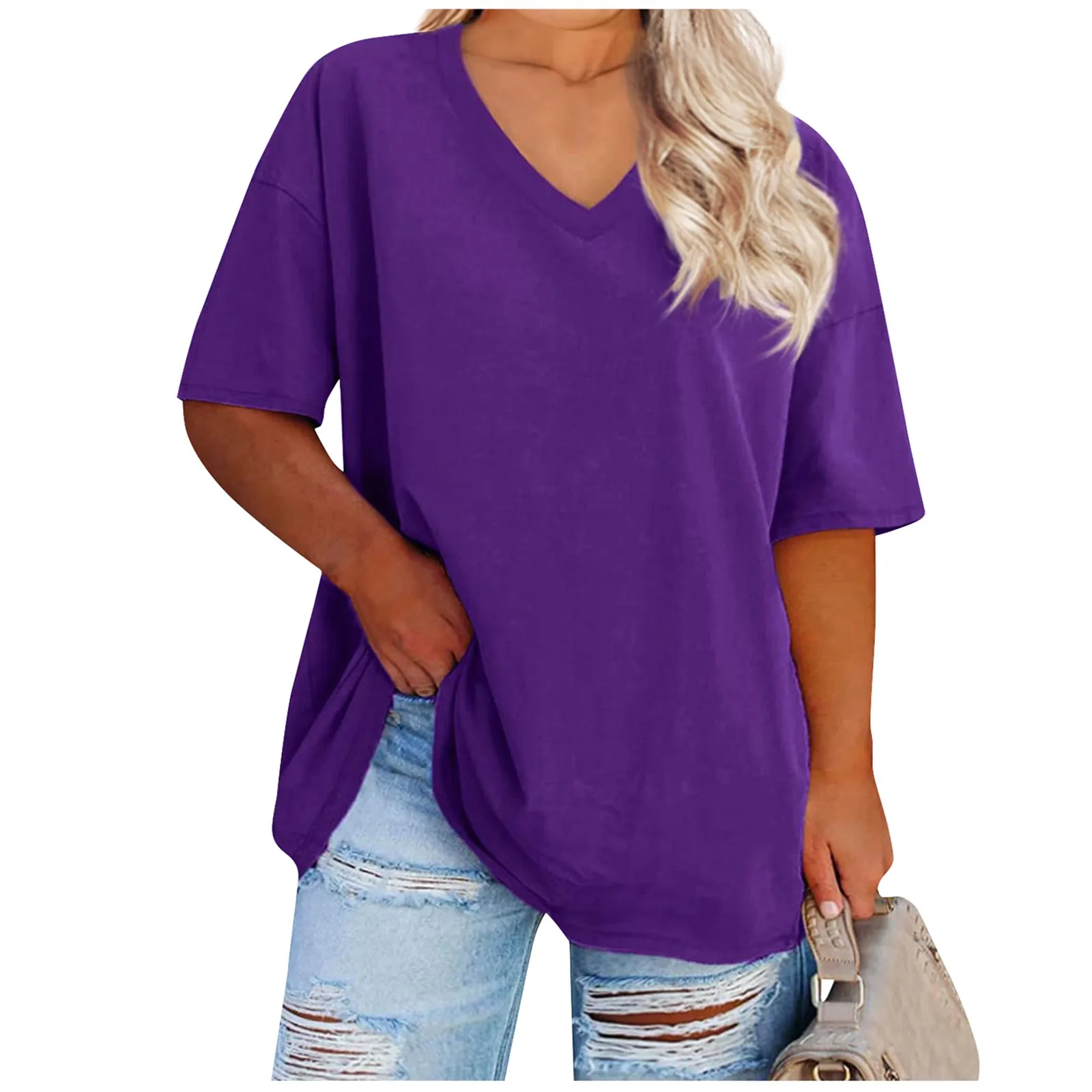 Женская модная Однотонная футболка с круглым вырезом, Повседневная футболка с коротким рукавом, модная женская блузка, модные женские топы 2023
Женская модная Однотонная футболка с круглым вырезом, Повседневная футболка с коротким рукавом, модная женская блузка, модные женские топы 2023