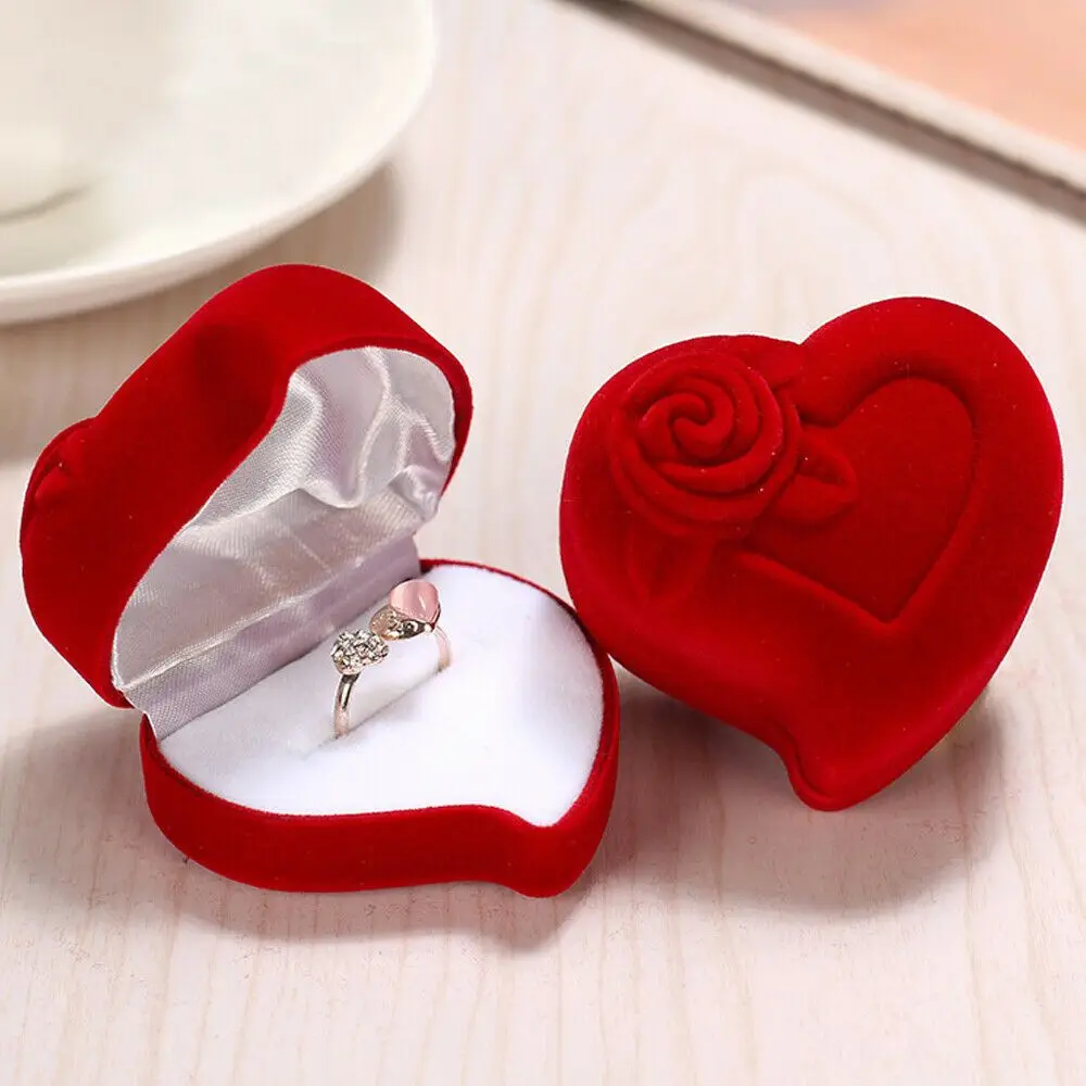 Exquisite Gift Storage Luxury Engagement Velvet Ring Box Jewelry Box Wedding Ring Box Red Heart 
Exquisite Gift Storage Luxury Engagement Velvet Ring Box Jewelry Box Wedding Ring Box Red Heart