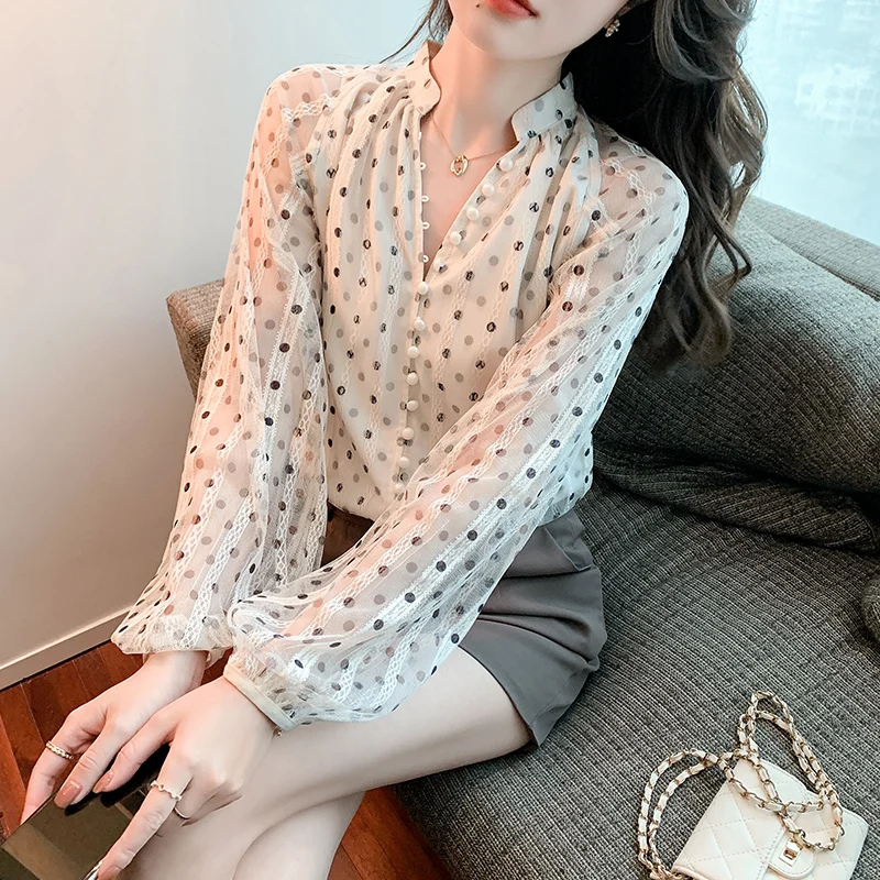 Ladies Korean Fashion Casual Wave Point Shirts Blouse Women Tops Woman Button Up Shirt Female Girls Long Sleeve Blouse BPy6097
Ladies Korean Fashion Casual Wave Point Shirts Blouse Women Tops Woman Button Up Shirt Female Girls Long Sleeve Blouse BPy6097
