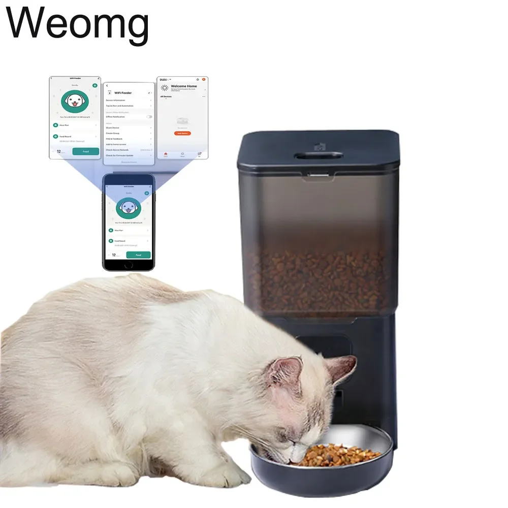 

6L 3.5L TuYa Wi-Fi Button Automatic Pet Feeder Smart Feed Dog Cat Feeder App For Pet Voice Recorder Food Dispenser Bowl
