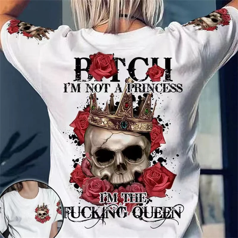Top Women T Shirt Summer Skull Print 3D Tee Oversized Clothing for Girls T-Shirt Vintage Blouses 2022 O-Neck Casual Street Shirt
Top Women T Shirt Summer Skull Print 3D Tee Oversized Clothing for Girls T-Shirt Vintage Blouses 2022 O-Neck Casual Street Shirt