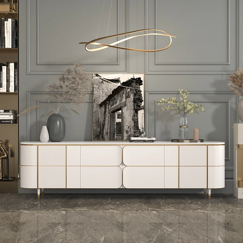 Light luxury style TV cabinet tea table combination baking paint modern simple white living room small family TV cabinet furnitu
Light luxury style TV cabinet tea table combination baking paint modern simple white living room small family TV cabinet furnitu