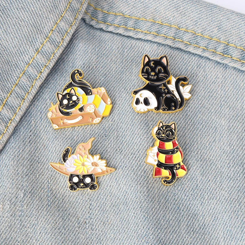 Cute Animal Badge Jewelry Entrepreneurial Cartoon Dark Star Pattern Cat Shape Alloy Collar brooch
Cute Animal Badge Jewelry Entrepreneurial Cartoon Dark Star Pattern Cat Shape Alloy Collar brooch