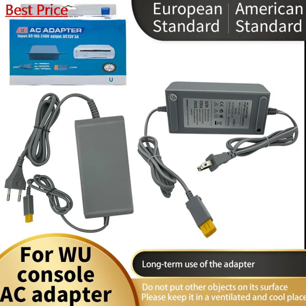 40Pcs/lot US/EU Plug 100-240V 15V 5A Home Wall Power Supply AC Charger Adapter Cable For Nintendo Wii U WiiU Game Console Host
40Pcs/lot US/EU Plug 100-240V 15V 5A Home Wall Power Supply AC Charger Adapter Cable For Nintendo Wii U WiiU Game Console Host