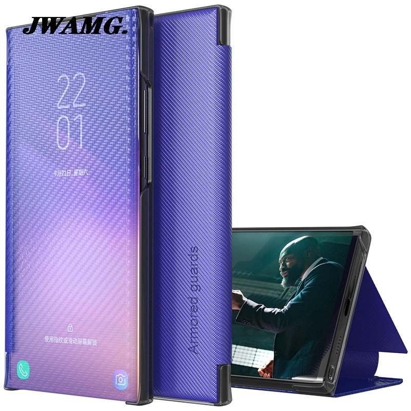 For Samsung Galaxy Note 20 Ultra Case Carbon Fiber Smart Mirror Leather Flip Case for Galaxy Note 8 9 10 Plus Note10 Pro Cover
For Samsung Galaxy Note 20 Ultra Case Carbon Fiber Smart Mirror Leather Flip Case for Galaxy Note 8 9 10 Plus Note10 Pro Cover