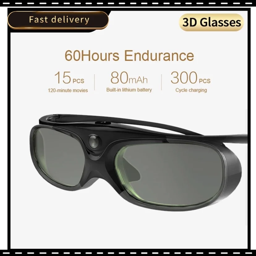 

Shutter 3D Glasses Dlp-link LCD Rechargeable Virtual Reality LCD Glass Compatible For XGIMI H2 Horizon Halo Aura dropshipping